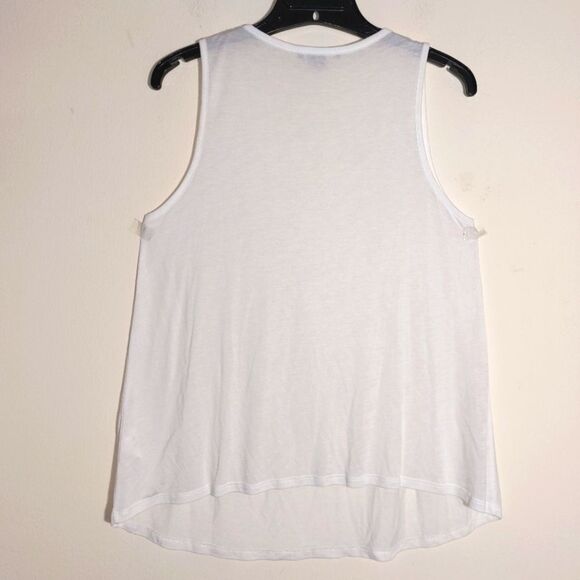 Vince Women's 100% Viscose Dressy Relaxed Scoop Neck Tank Top White Size L EUC - Picture 6 of 10